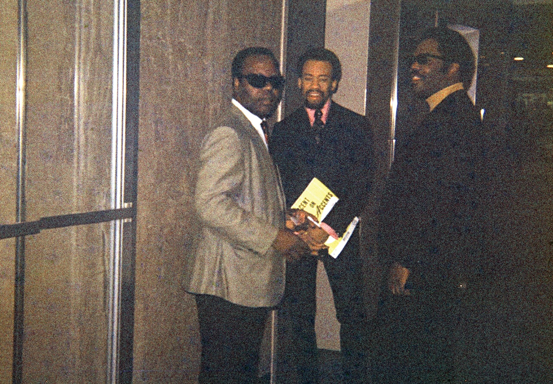 Stepney with Maurice White and Cleveland Eaton in Minnesota, 1969, 110 waxpoetics during his concert performance of <i>Cohesion</i>.